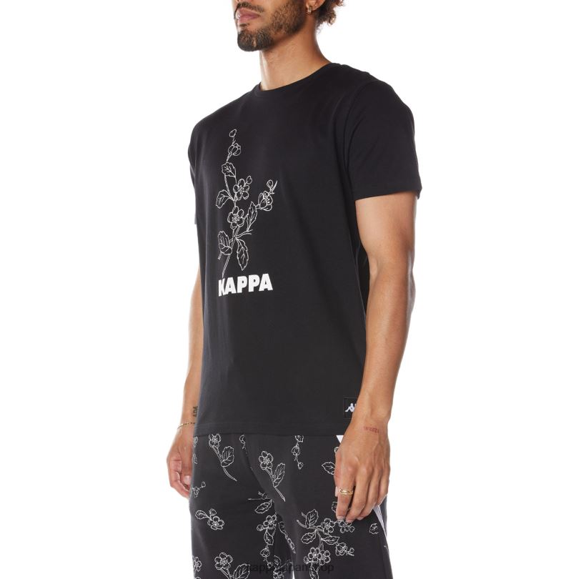 Kappa 男性 本物のJPNビトリオールTシャツ 黒い煙 480LJ172