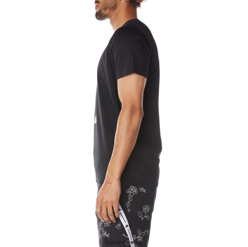 Kappa 男性 本物のJPNビトリオールTシャツ 黒い煙 480LJ172