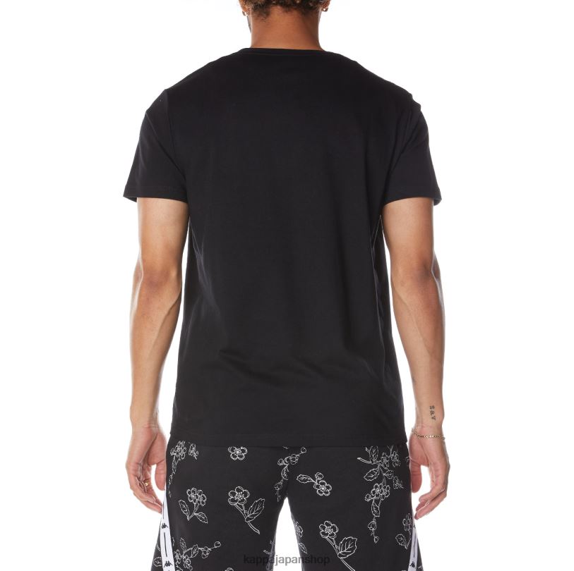 Kappa 男性 本物のJPNビトリオールTシャツ 黒い煙 480LJ172