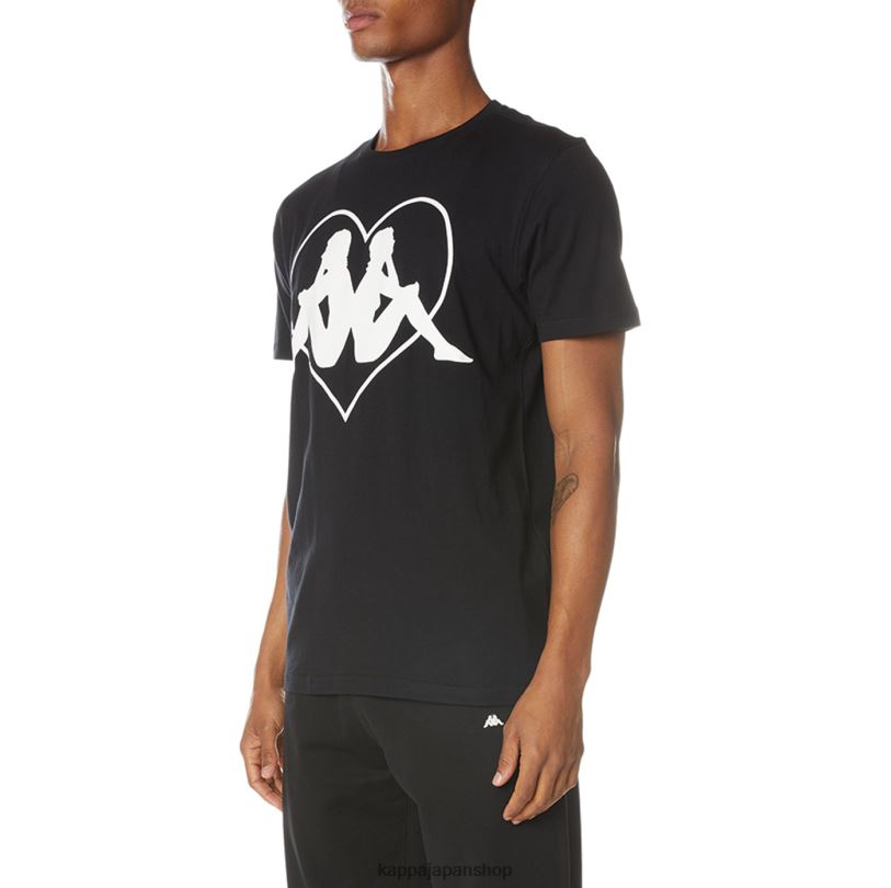Kappa 男性 本物のジエロナTシャツ ブラックジェット 480LJ104