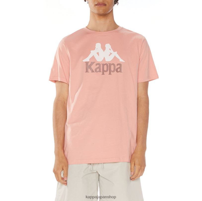 Kappa 男性 本物のエステッシ Tシャツ ピンク 480LJ105