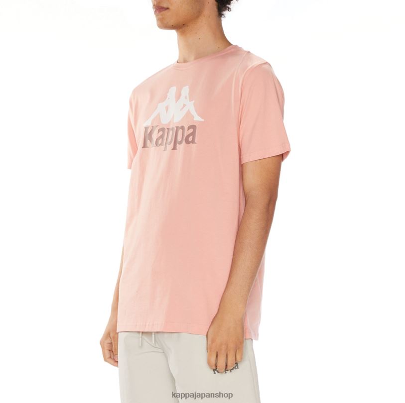 Kappa 男性 本物のエステッシ Tシャツ ピンク 480LJ105