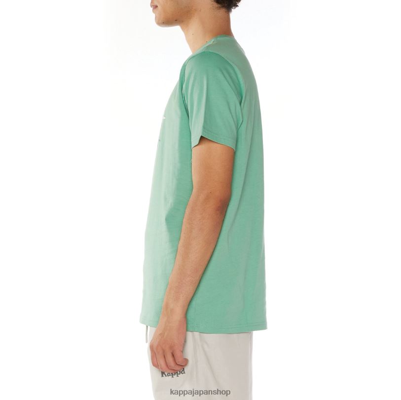 Kappa 男性 本物のエステッシ Tシャツ 緑 480LJ106