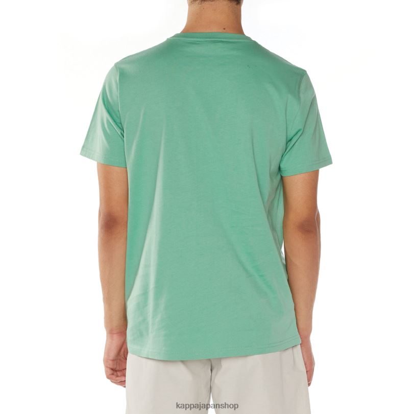 Kappa 男性 本物のエステッシ Tシャツ 緑 480LJ106