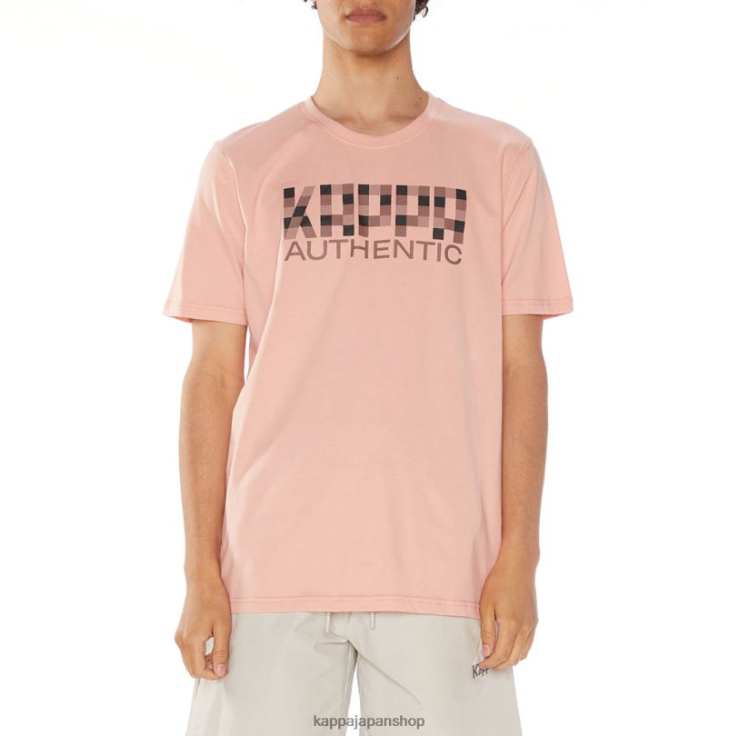 Kappa 男性 オーセンティックなリバーTシャツ ピンク 480LJ109