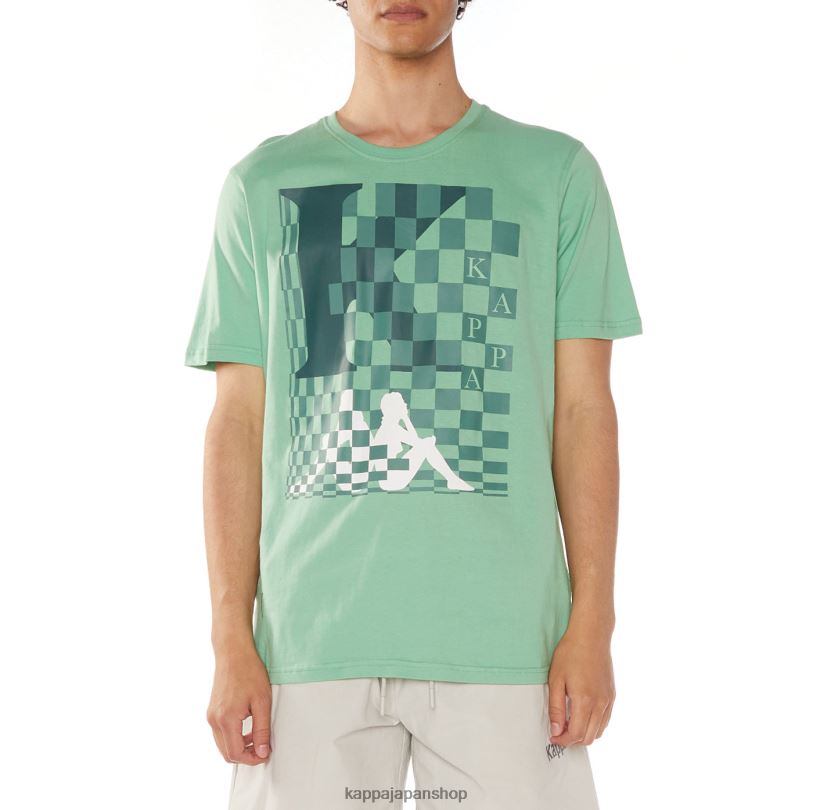Kappa 男性 フィンTシャツ 緑 480LJ112