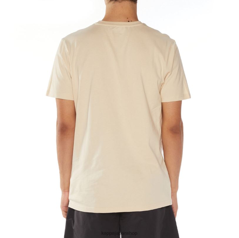 Kappa 男性 オステッソ ロゴ Tシャツ ベージュ 480LJ115