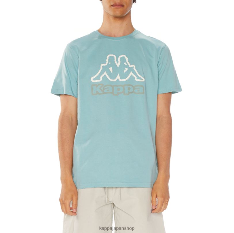 Kappa 男性 オステッソ ロゴ Tシャツ セージ 480LJ116