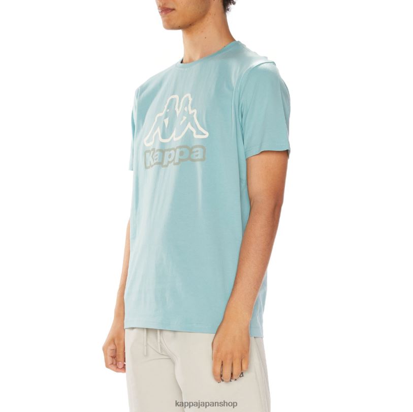 Kappa 男性 オステッソ ロゴ Tシャツ セージ 480LJ116