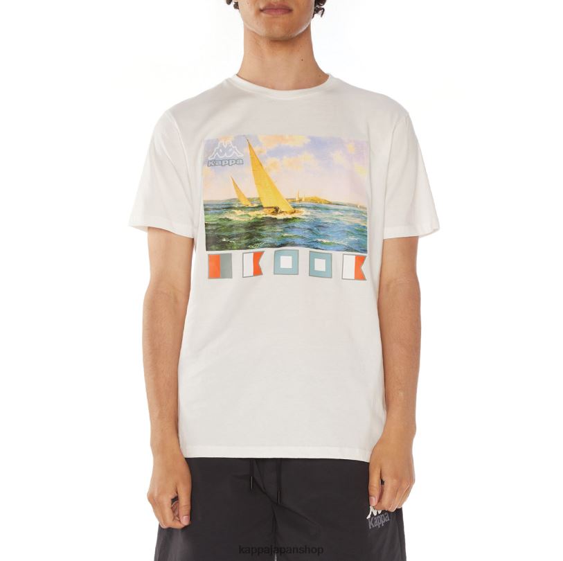 Kappa 男性 セージTシャツ 白 480LJ118
