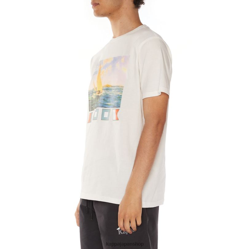 Kappa 男性 セージTシャツ 白 480LJ118