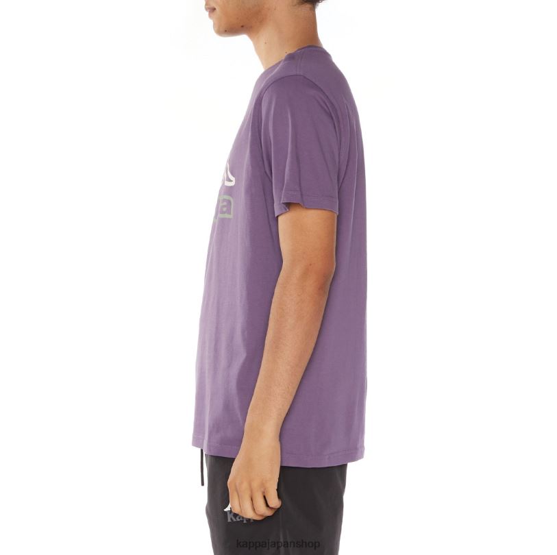 Kappa 男性 オステッソ ロゴ Tシャツ バイオレット 480LJ122