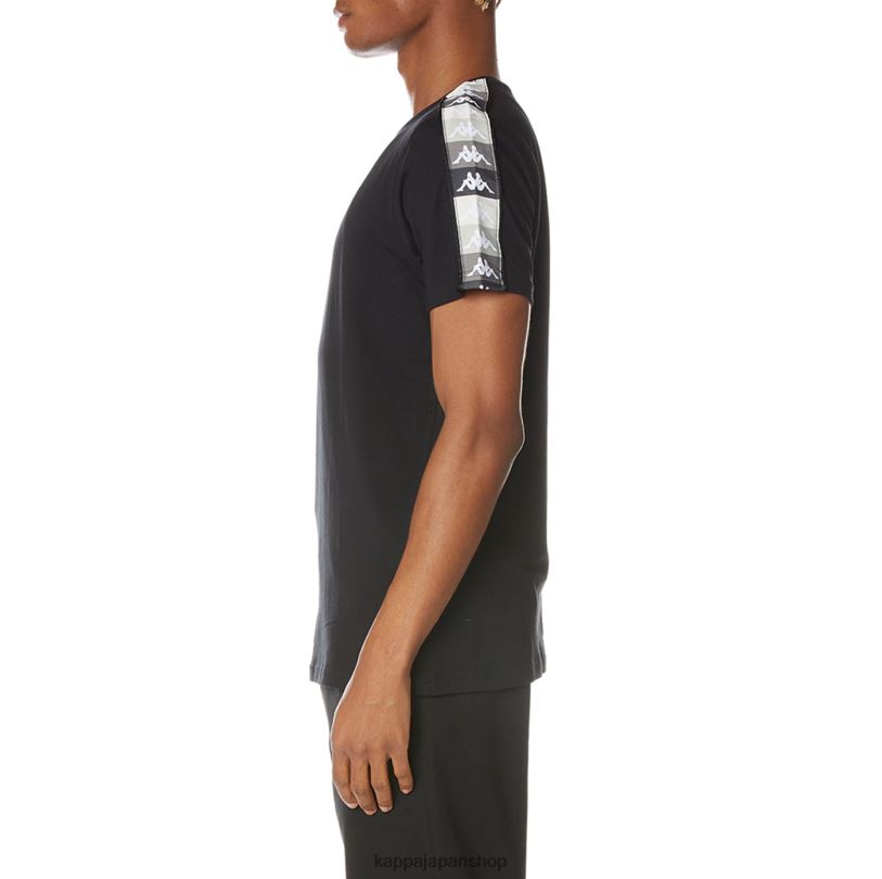 Kappa 男性 本物のアルテミスTシャツ ブラックジェット 480LJ125