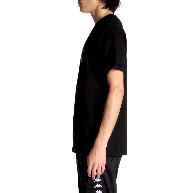 Kappa 男性 本物のエステッシ Tシャツ ブラックジェット 480LJ128