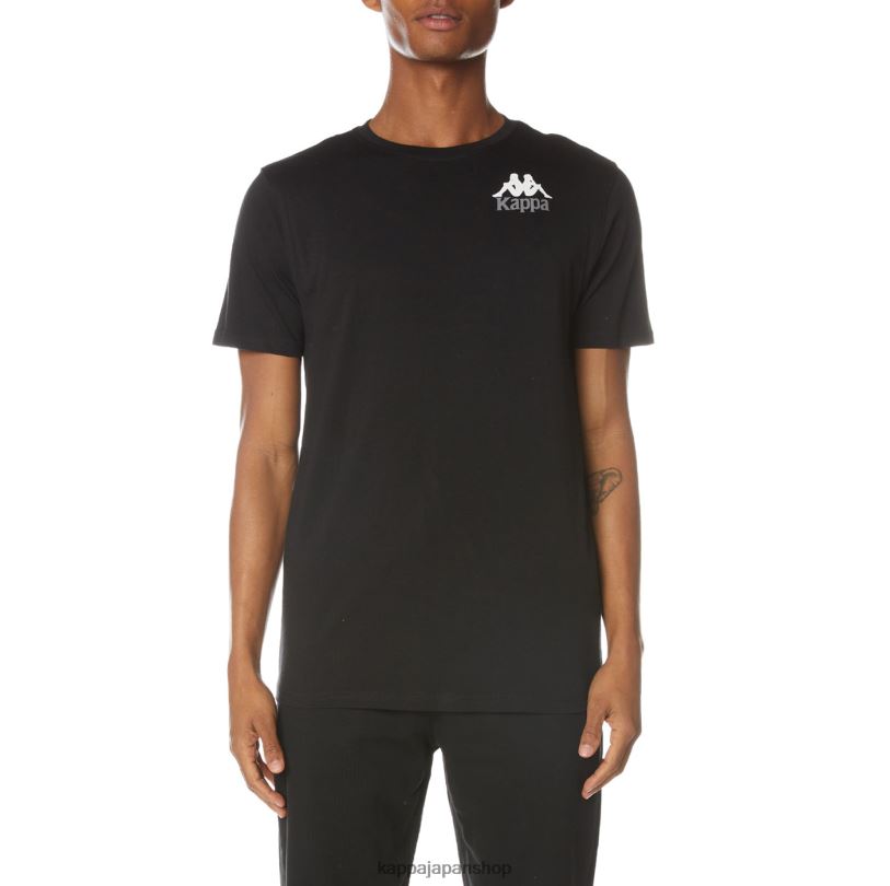 Kappa 男性 本物のエイブルズTシャツ ブラックジェット 480LJ129