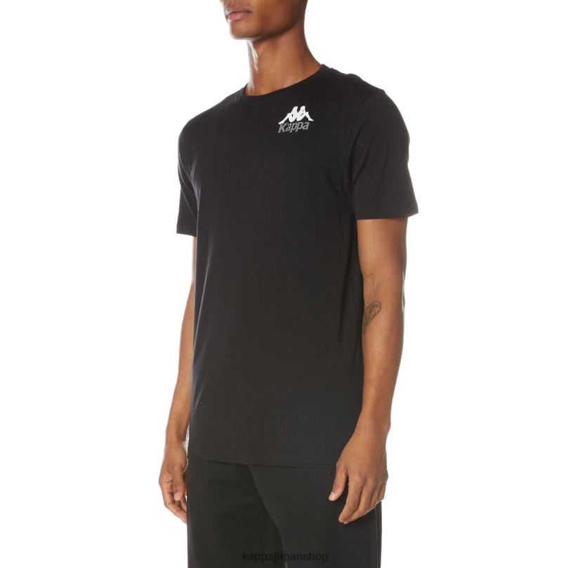 Kappa 男性 本物のエイブルズTシャツ ブラックジェット 480LJ129