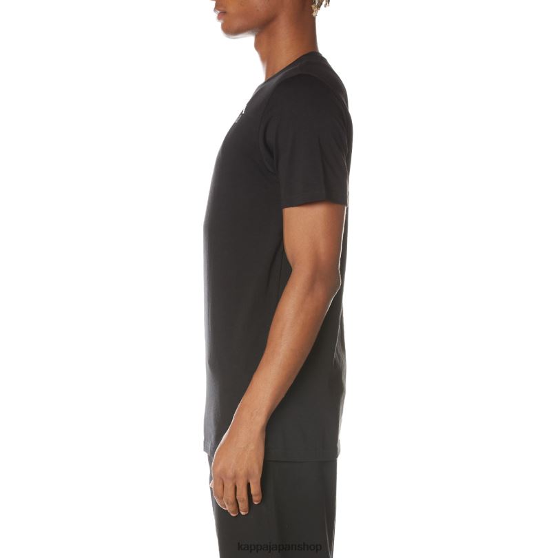 Kappa 男性 本物のエイブルズTシャツ ブラックジェット 480LJ129