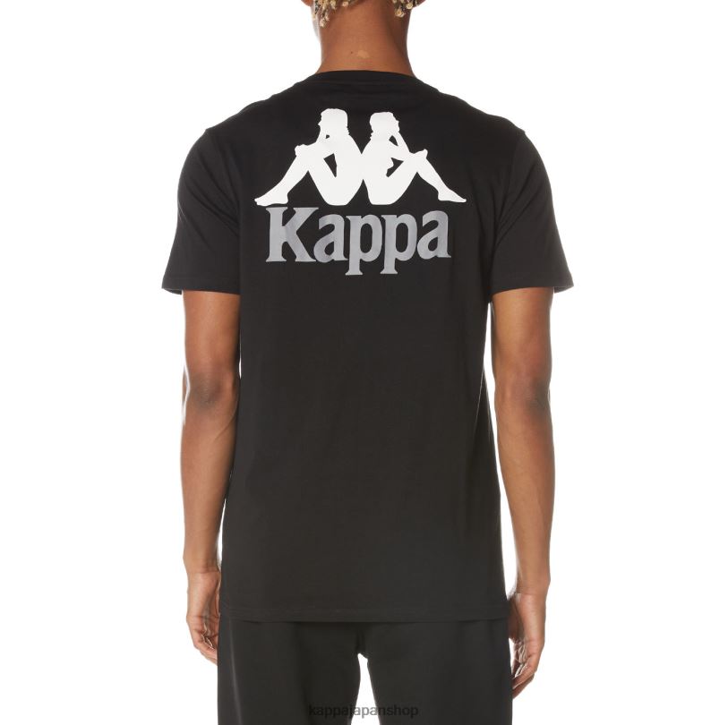 Kappa 男性 本物のエイブルズTシャツ ブラックジェット 480LJ129