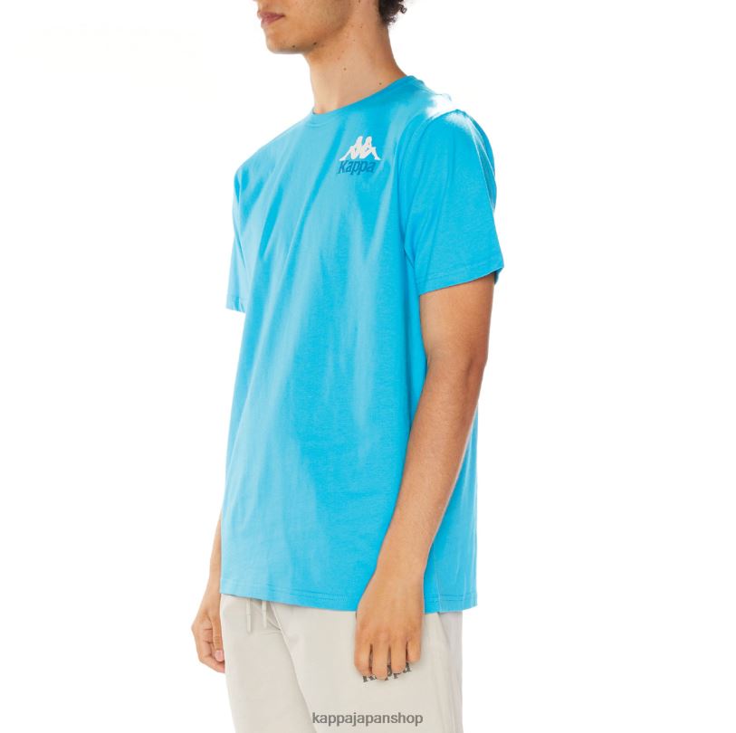 Kappa 男性 本物のエイブルズTシャツ ターコイズ 480LJ130