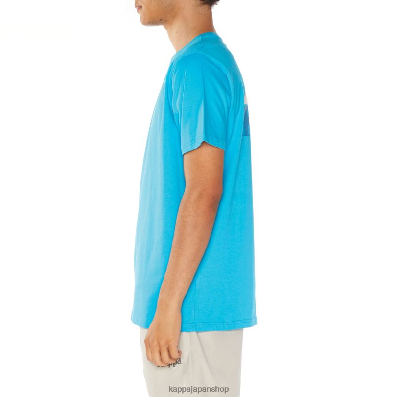 Kappa 男性 本物のエイブルズTシャツ ターコイズ 480LJ130