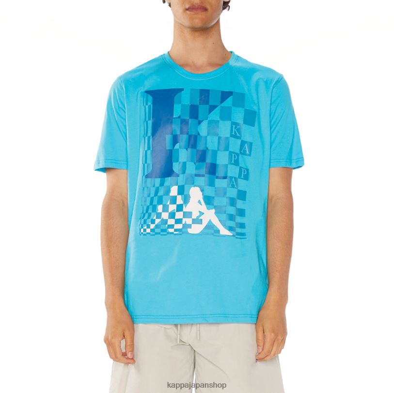 Kappa 男性 フィンTシャツ ターコイズ 480LJ136
