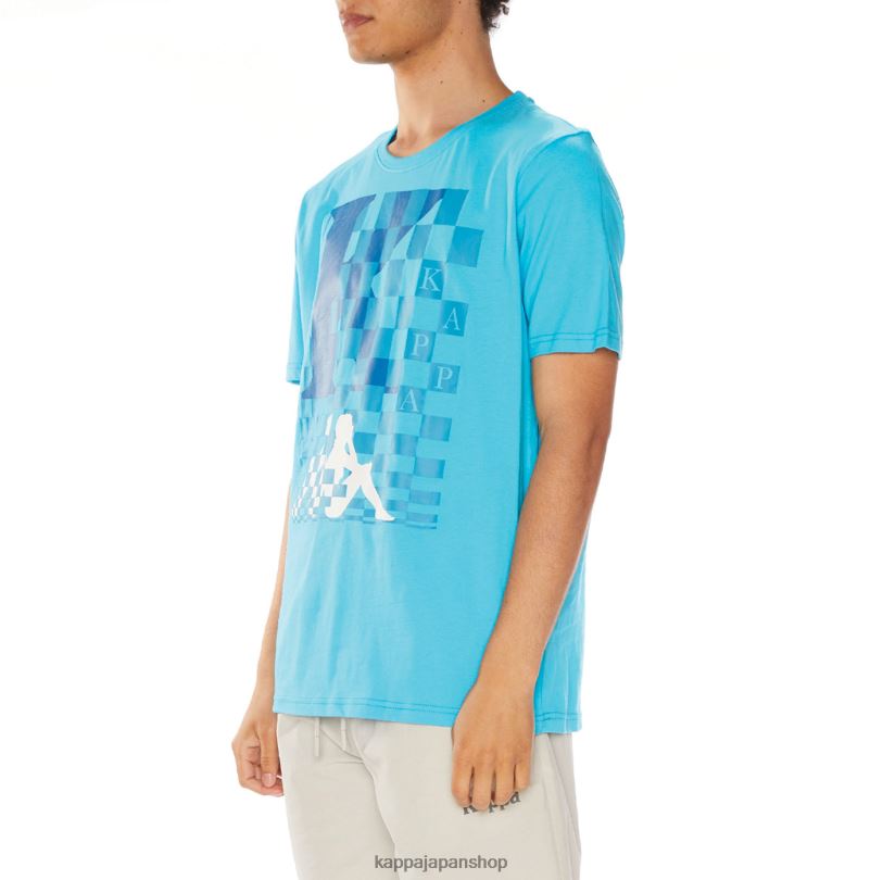 Kappa 男性 フィンTシャツ ターコイズ 480LJ136