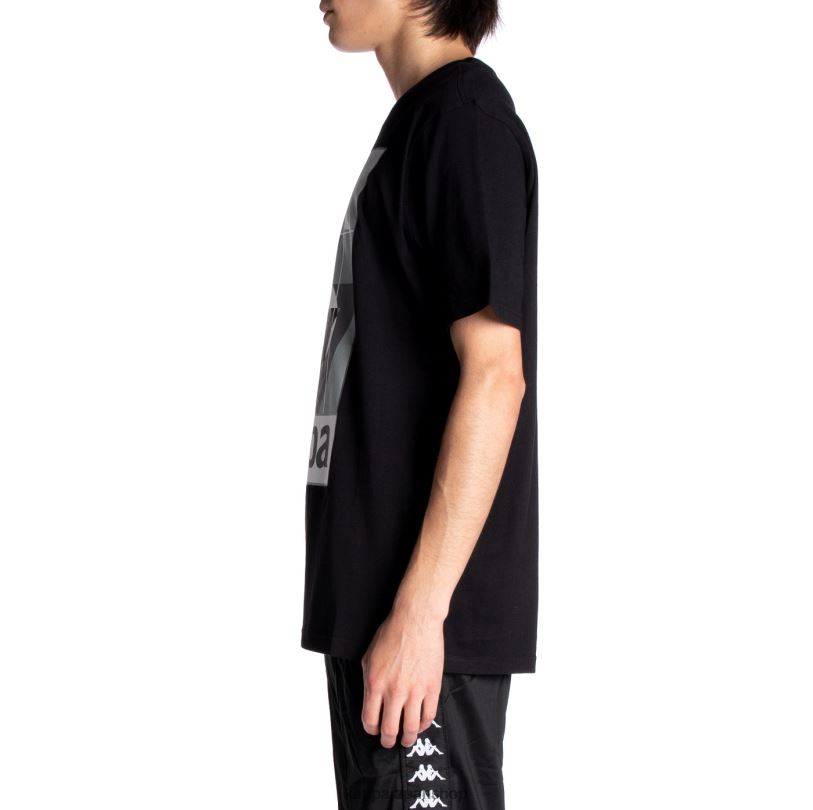 Kappa 男性 クイン Tシャツ ブラックジェット 480LJ139