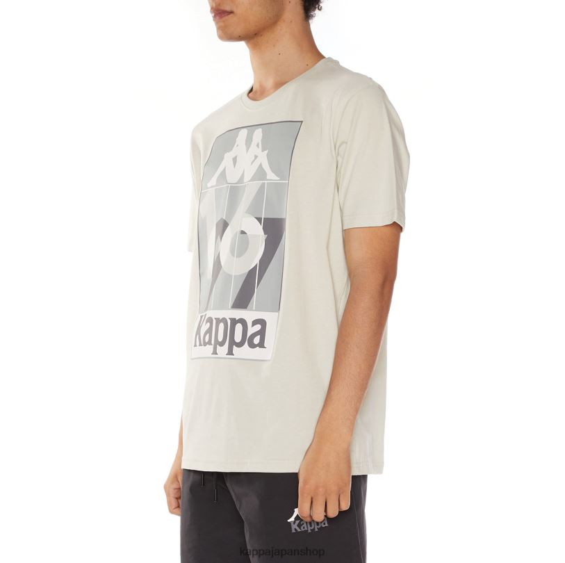 Kappa 男性 クイン Tシャツ グレー 480LJ140