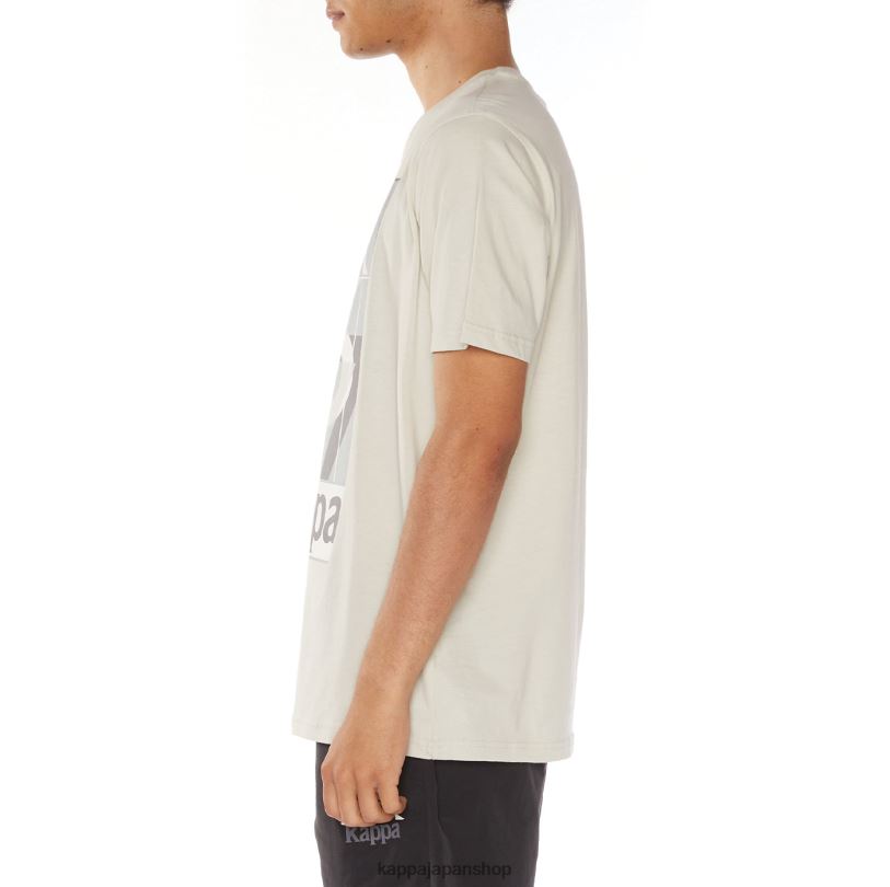 Kappa 男性 クイン Tシャツ グレー 480LJ140
