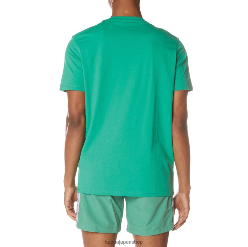 Kappa 男性 オーセンティックチークス Tシャツ 緑 480LJ142