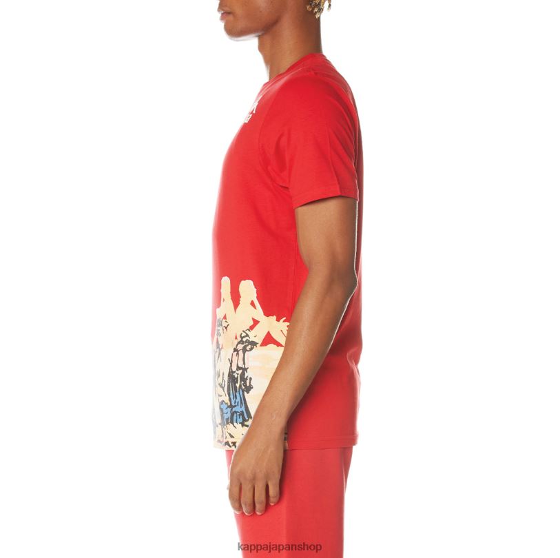 Kappa 男性 本物の牧場Tシャツ 赤 480LJ143