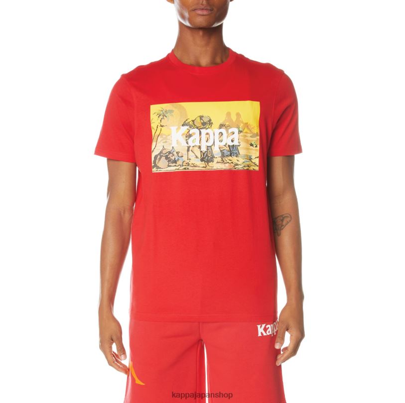 Kappa 男性 本物のカイロTシャツ 赤 480LJ145