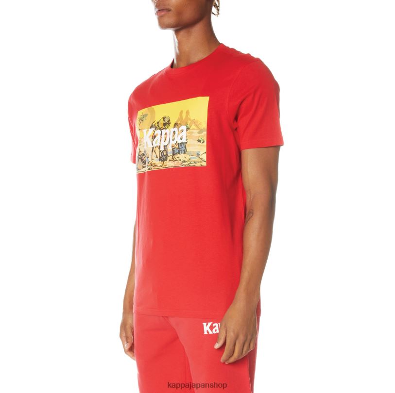 Kappa 男性 本物のカイロTシャツ 赤 480LJ145
