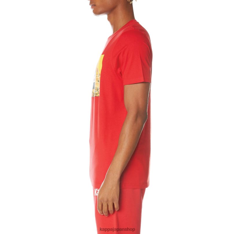 Kappa 男性 本物のカイロTシャツ 赤 480LJ145