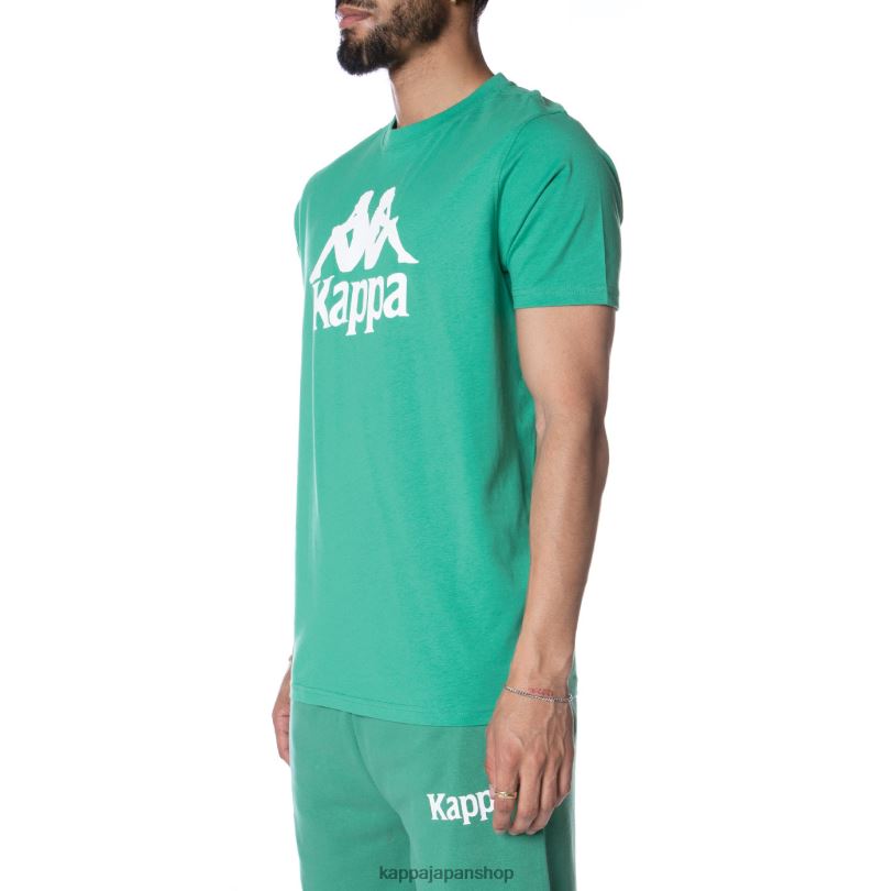 Kappa 男性 本物のエステッシ Tシャツ 緑 480LJ148