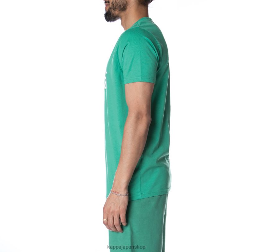 Kappa 男性 本物のエステッシ Tシャツ 緑 480LJ148