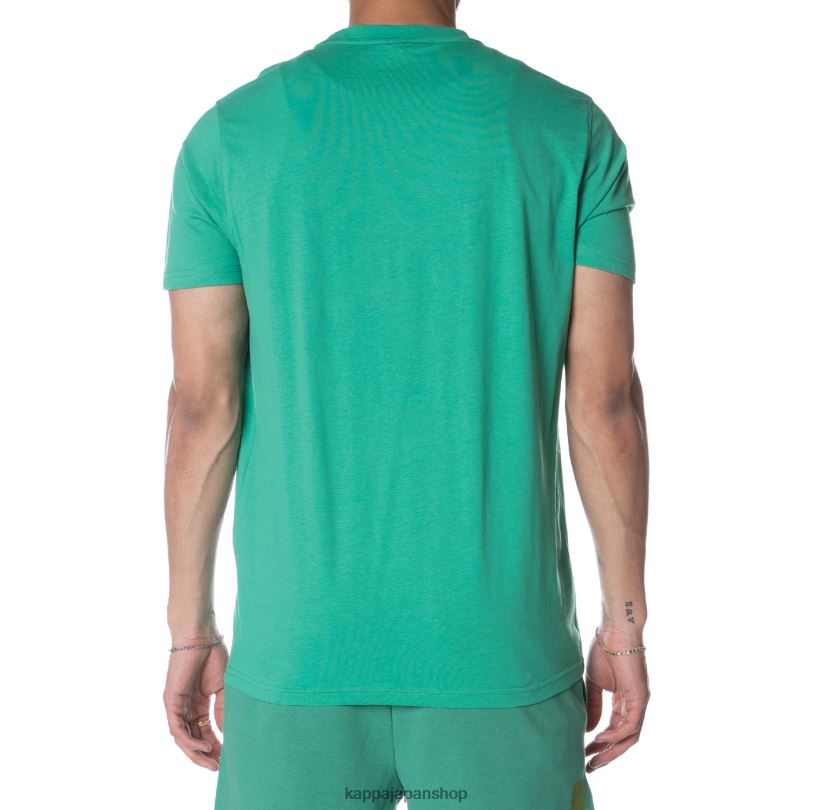 Kappa 男性 本物のエステッシ Tシャツ 緑 480LJ148