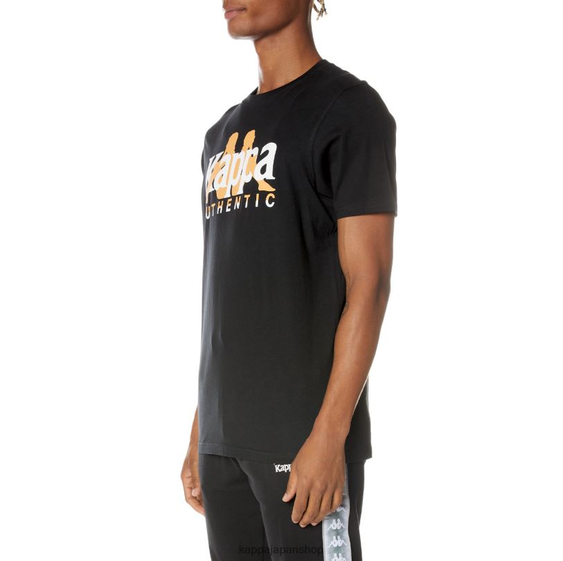 Kappa 男性 本物のヴァンガードTシャツ 漆黒 480LJ162