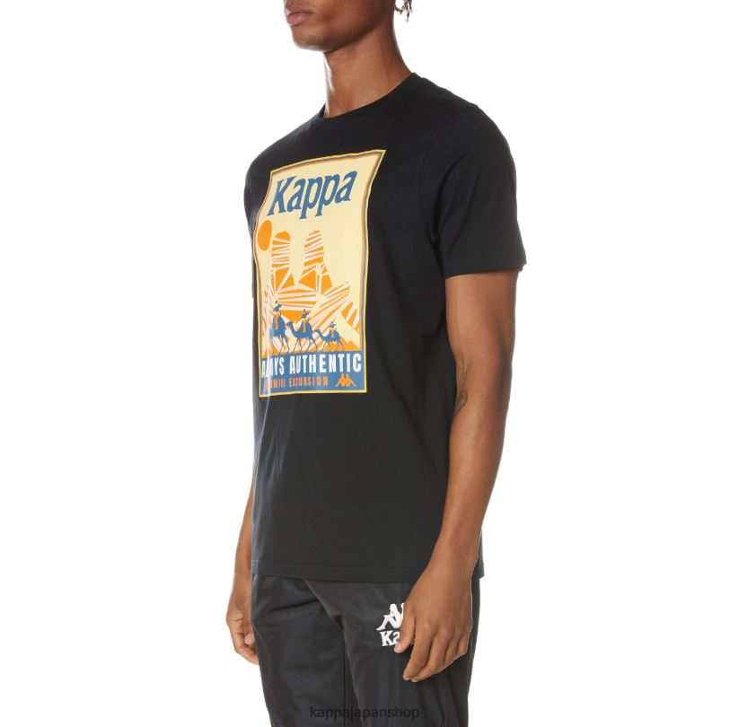 Kappa 男性 本物のオシリスTシャツ 漆黒 480LJ163