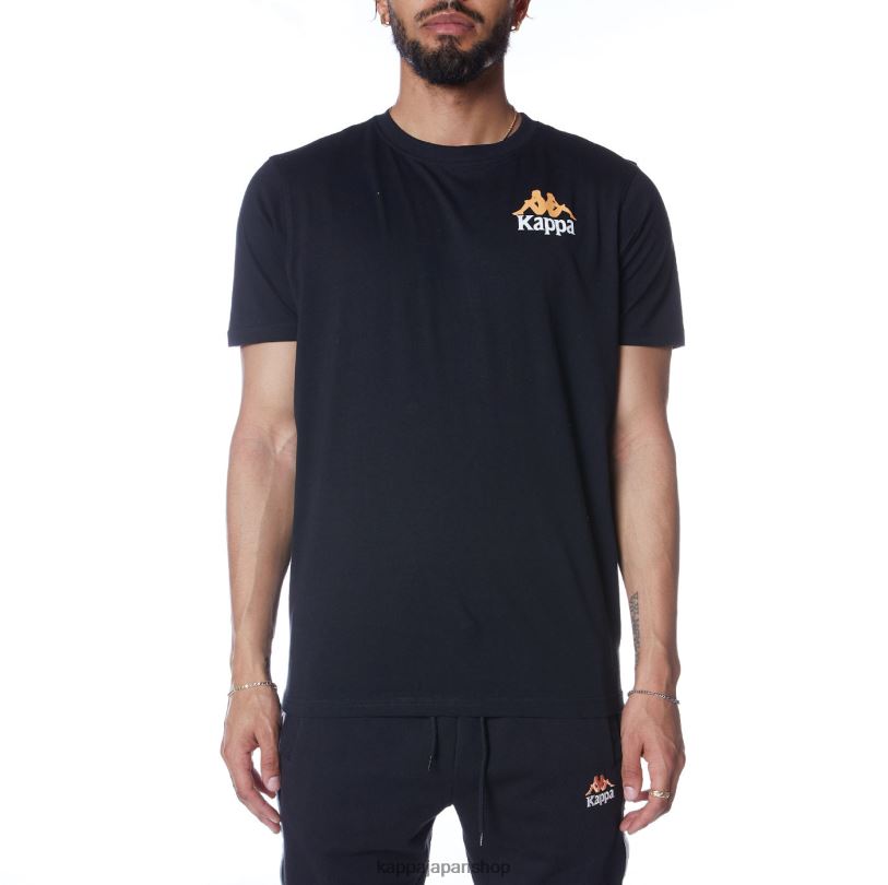 Kappa 男性 本物のエイブルズTシャツ 漆黒 480LJ165