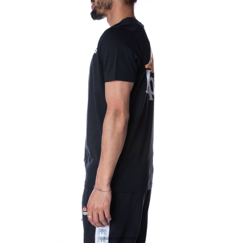 Kappa 男性 本物のエイブルズTシャツ 漆黒 480LJ165