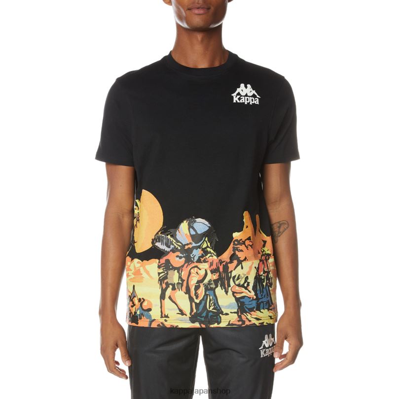 Kappa 男性 本物の牧場Tシャツ 漆黒 480LJ166