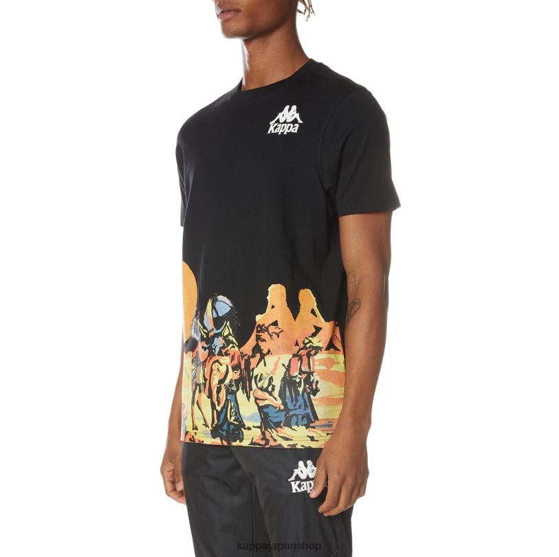 Kappa 男性 本物の牧場Tシャツ 漆黒 480LJ166