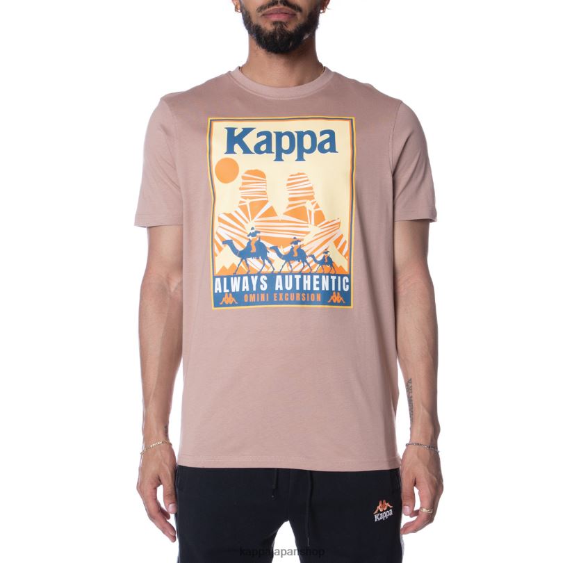 Kappa 男性 本物のオシリスTシャツ ベージュ 480LJ167