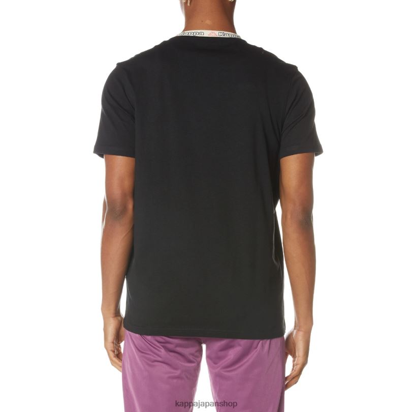 Kappa 男性 デイトレ ロゴ Tシャツ 漆黒 480LJ168