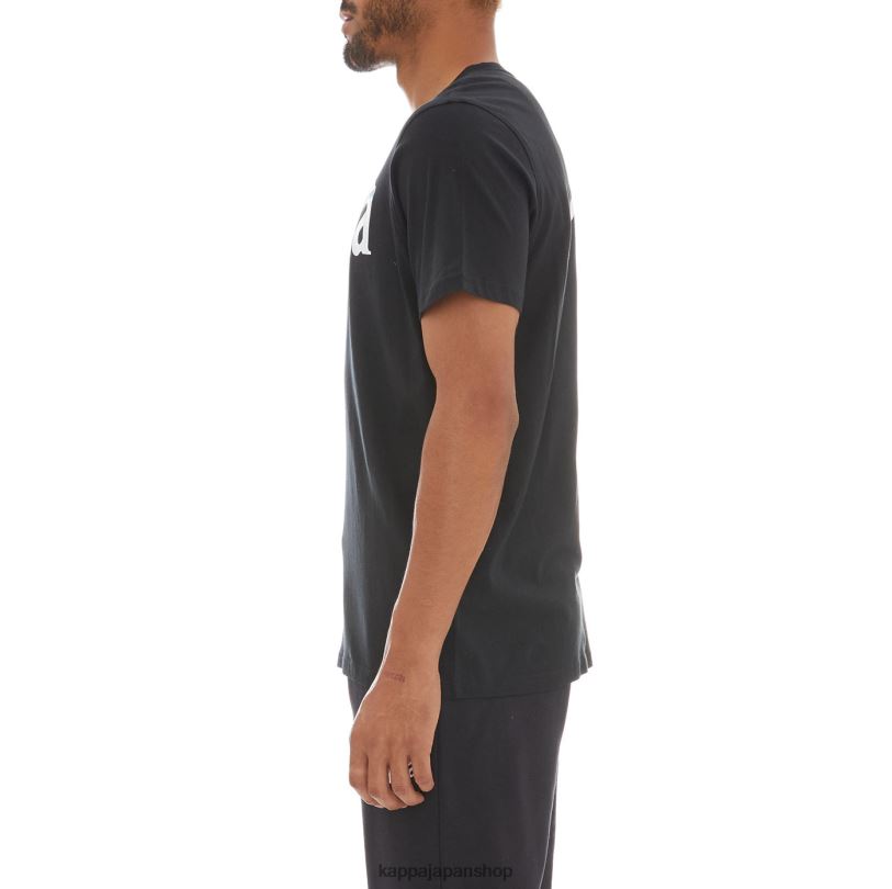 Kappa 男性 本物のスフリーズ Tシャツ 黒い煙 480LJ178