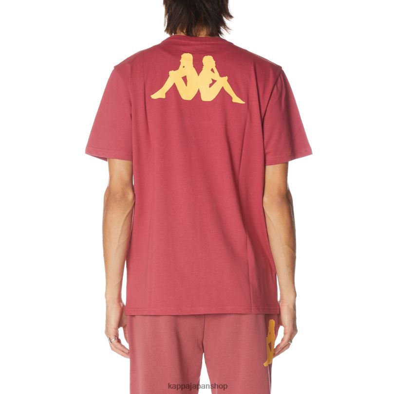 Kappa 男性 本物のルニスTシャツ バーガンディ 480LJ180