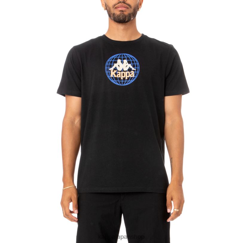 Kappa 男性 本物のアジョバンTシャツ 黒 480LJ182