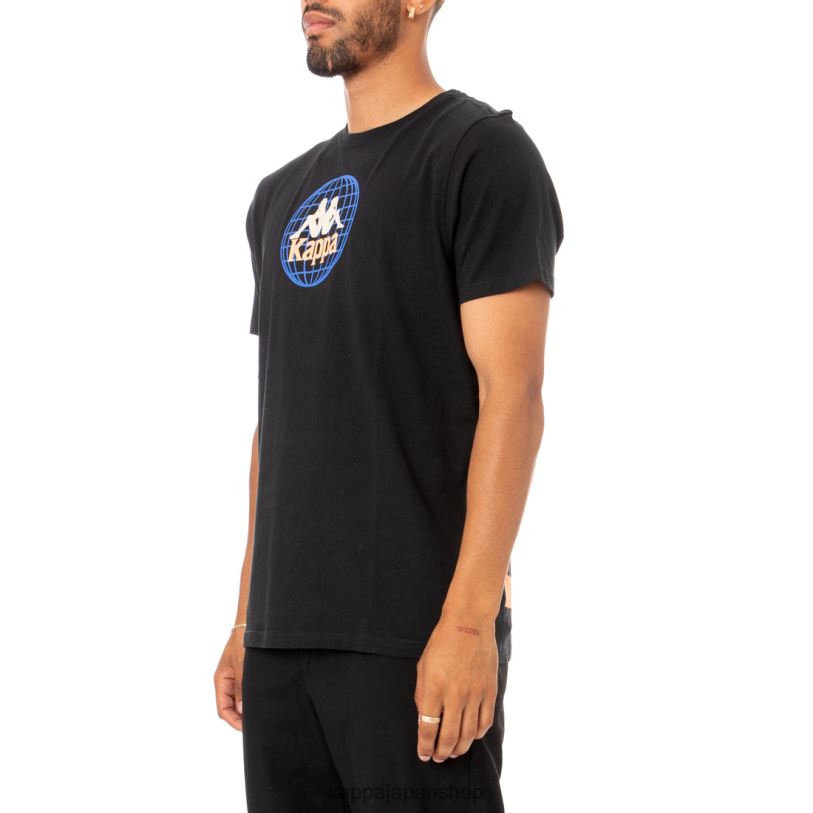 Kappa 男性 本物のアジョバンTシャツ 黒 480LJ182
