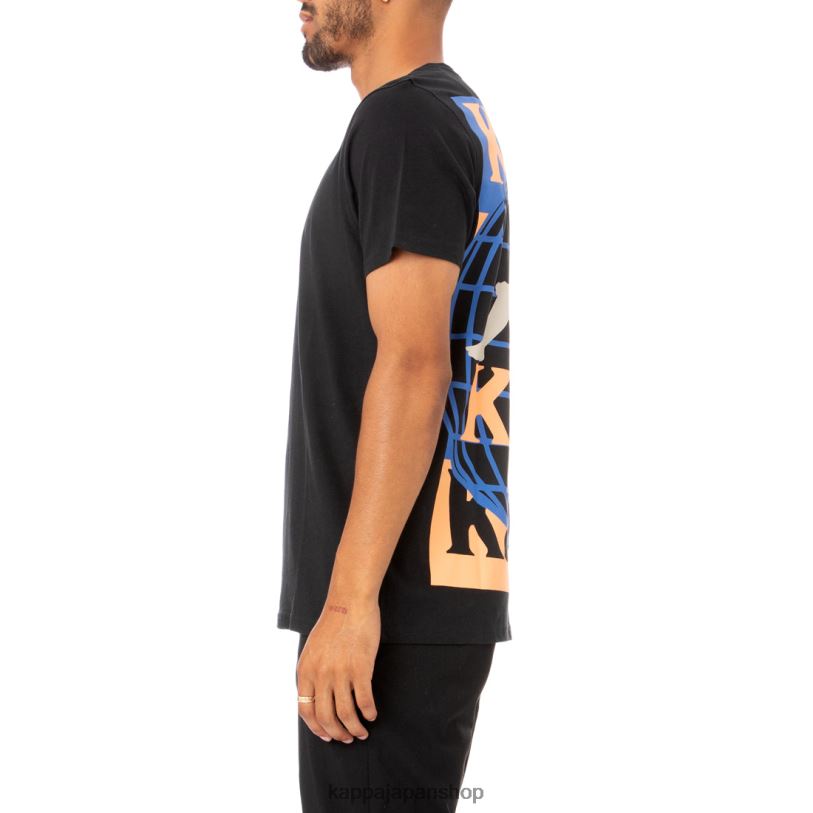 Kappa 男性 本物のアジョバンTシャツ 黒 480LJ182